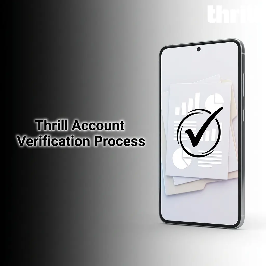 Thrill account KYC verification steps including identity, address, payment, and selfie check for Pakistan users