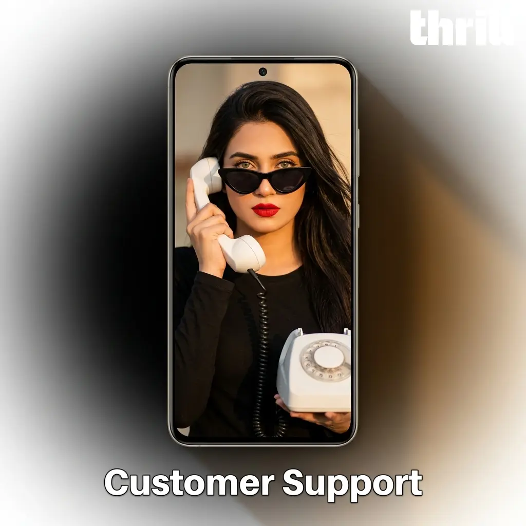 Thrill Casino 24/7 customer support channels including live chat, email, and help centre on mobile site