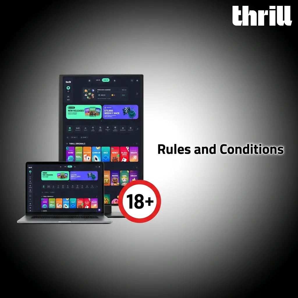 Thrill Pakistan rules and conditions covering age requirements, account policies, bonuses, KYC, and fraud prevention