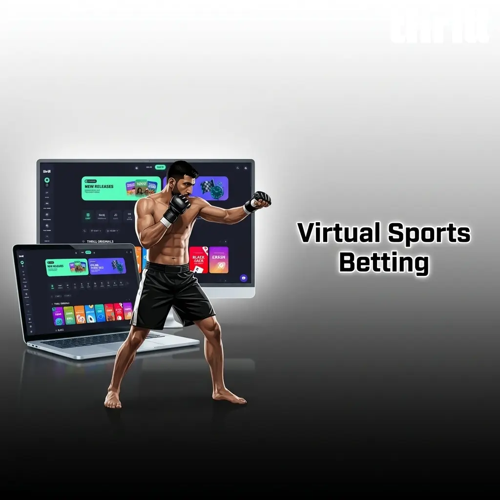 Virtual sports betting on Thrill including football, horse racing, basketball and tennis simulated events for Pakistan players